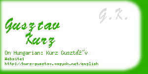 gusztav kurz business card